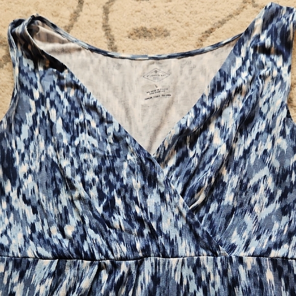 St. John's Bay Navy and White Abstract Midi Dress - Picture 3 of 4